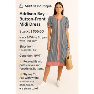 Addison Bay Button Maxi Dress Size Extra Large